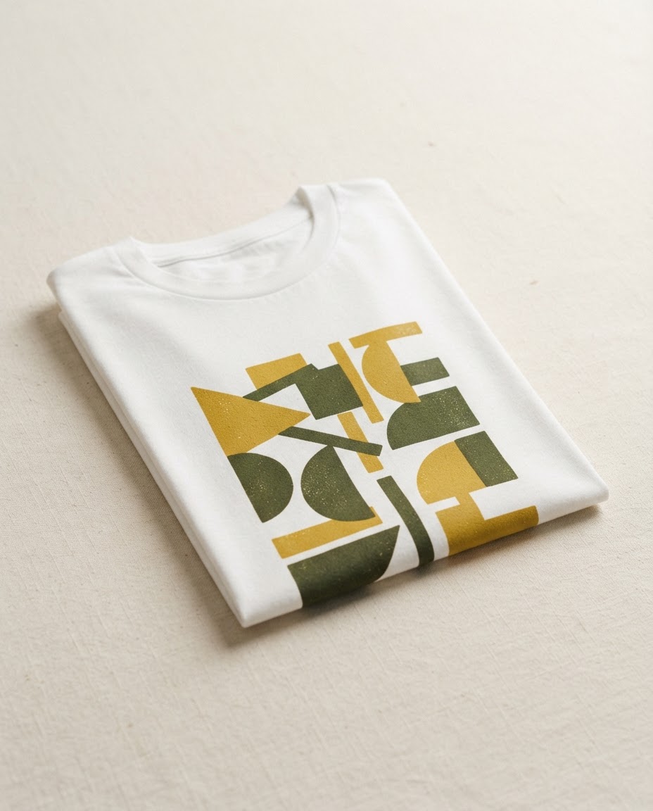 Screen-print Tee, Bright Pixels