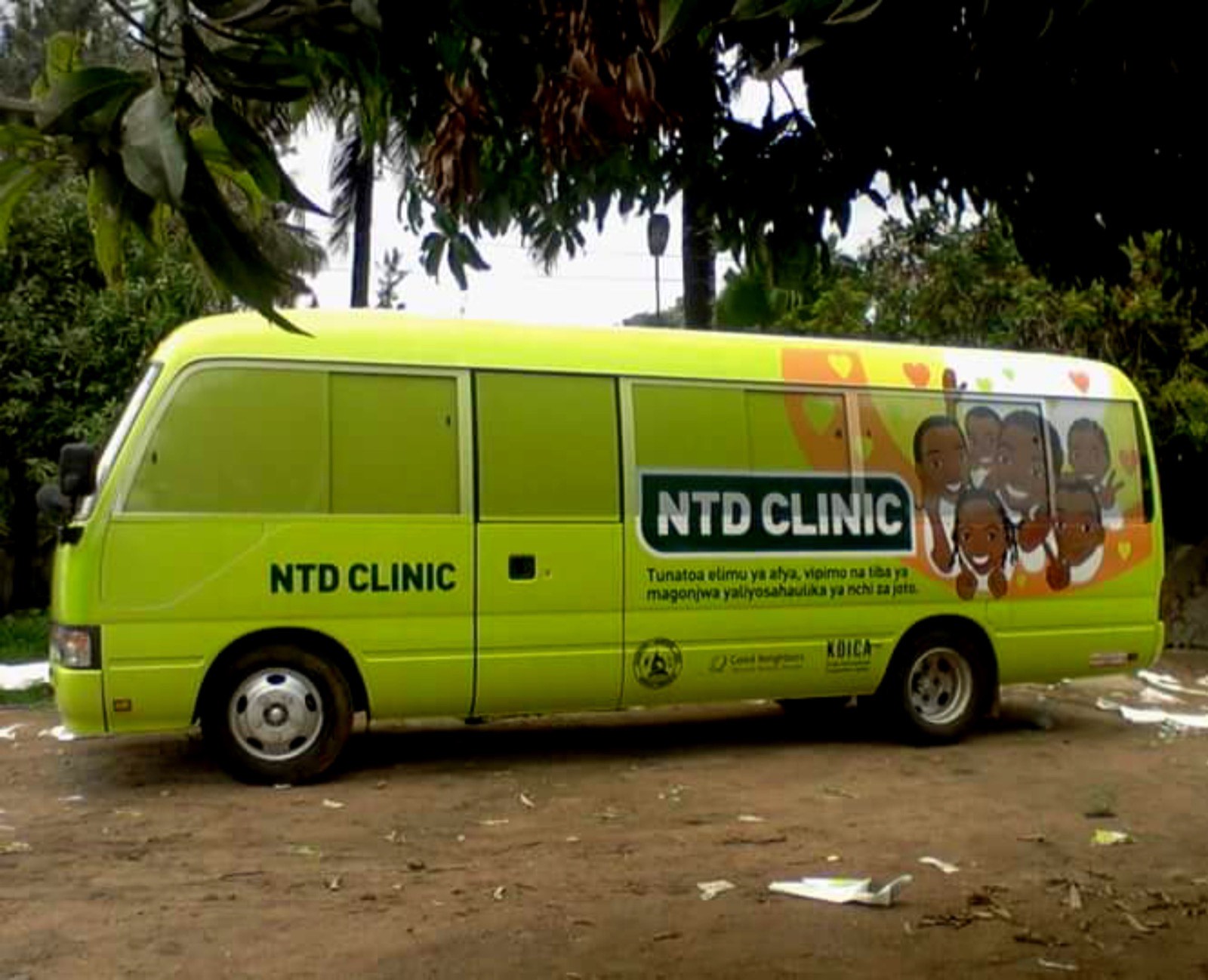 NTD Clinic, Bus Wrap, Bright Pixels